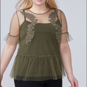 Mesh Embroidered Tee